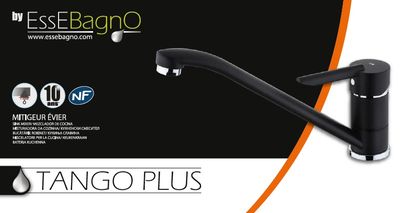 Robinet de cuisine Noir Tango Plus NF - ESSEBAGNO