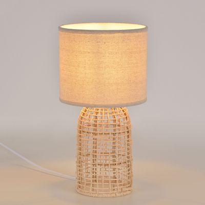 Lampe à poser E14 Tulum rotin 7W - COREP