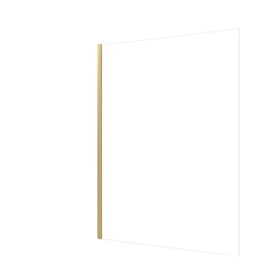 Paroi de douche à l'italienne 80x200 cm profilé or verre transparent 5 mm Golden Edge - AURLANE