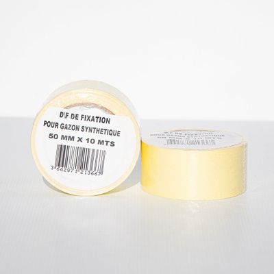 Rouleau double face 50 mm x 10 m pour pose de revêtement de sol et gazon synthétique AG CO