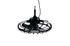 Ventilateur de plafond avec prise secteur IP44 lumière LED + télécommande Noir Ø51cm - Oslo REALITY