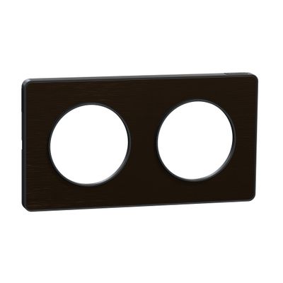 Plaque de finition 2 postes bronze brossé/ anthracite - Odace 2011 Touch SCHNEIDER ELECTRIC