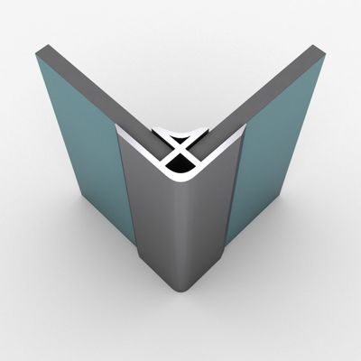 Profilé d'angle en aluminium pour panneau mural chromé 15 x 15 x 2100 mm AURLANE