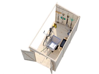 Abri de jardin bois Bois Naturel  Mia 5,4m2 Livraison à domicile incluse