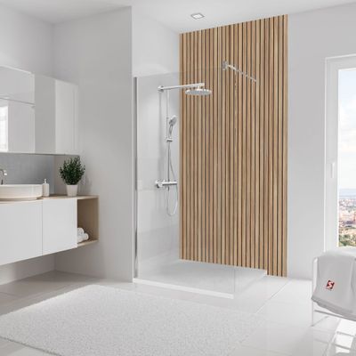 Panneau mural de douche 125x255 cm japandi vertical DécoDesign Décor - SCHULTE