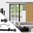 Kit de tringle à rideaux extensible en métal de 1.20 à 2.10 m diam 16 mm Finition Noir mat - MOBOIS