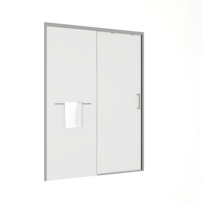 Porte de douche coulissante 140x200 cm profilé chrome verre transparent 8 mm Signature - OCEA