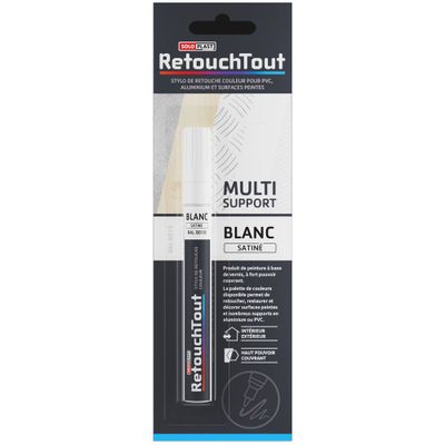Stylo de Retouche multi-support blanc satiné RAL 9010 10ml