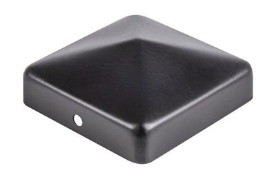 Capuchon poteau bois carré métal galvanisé thermo-laqué noir - 70 x 70 mm - ALBERTS