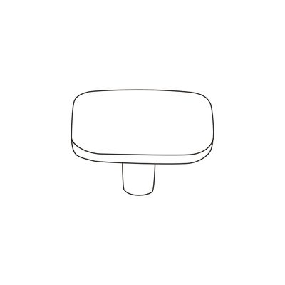 Bouton de meuble carré laiton 42 x 42 mm REI