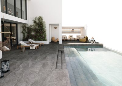 Carrelage de sol extérieur smoke MINAS ép 20 mm 60,4 x 60,4 cm rectifié paquet de 0,73 m²