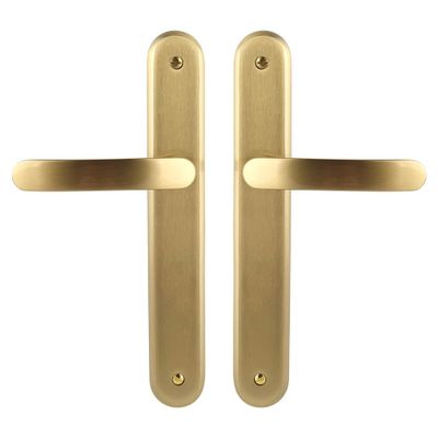 Poignées de porte Xeus laiton satiné sans trou ALPERTEC