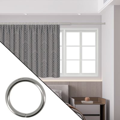 Anneaux en métal diam 52 mm Finition Chromé par 10 - MOBOIS