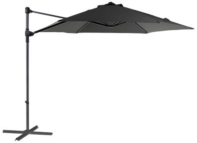 Parasol excentré diamètre 3 mètres gris Pushup PROLOISIRS