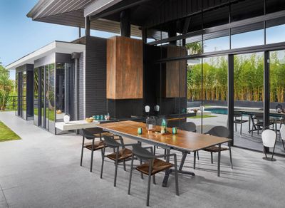 Fauteuil de jardin BAGE aluminium graphite noir, Livraison à domicile incluse - PROLOISIRS