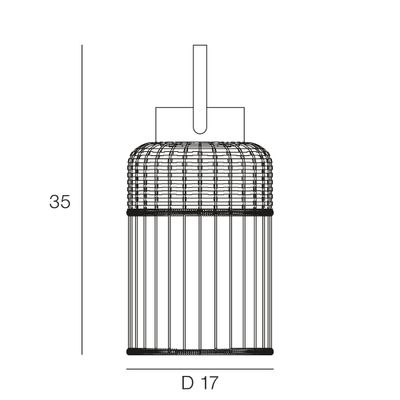 Lanterne extérieure IVOA Métal noir IP 44 E 27 14 W COREP