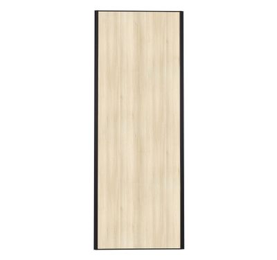 Porte de placard Acacia Crème Profil noir H 248,5 x L 62,2 cm YNGENIO