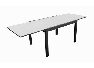 Table de jardin à rallonge ELISE aluminium graphite/gris perle 200 x 300 cm - PROLOISIRS