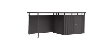 Paroi d'auvent pour abri de jardin AVANTGARDE A7 GRISFONCE 1PORTE 6,35m² BIOHORT Livraison à domicile incluse