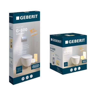 Pack WC suspendu sans bride G-600 Pure Mat V2 - GEBERIT