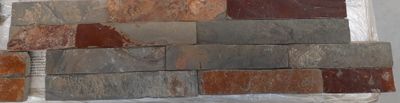 Parement mural intérieur/extérieur pierre naturelle NATIMUR RUSTY 10 x 40 cm paquet de 0.54 m² MODULO
