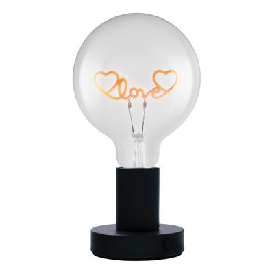 Lampe à poser avec ampoule à message néon E27 Love 1,2W - OSRAM