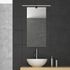Applique barre LED pour salle de bains EDWIN noir mat L 60 cm IP 44 - COREP