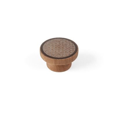 Bouton de meuble rond bois illustré diamètre 38 mm REI