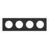 Plaque de finition 4 postes Odace 2025 noir onyx - SCHNEIDER ELECTRIC