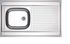 Evier de cuisine inox gris 100x60 cm 1 bac 1 egouttoir - FRANKE
