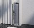 Porte de douche pivotante 80x200 cm profilé noir verre transparent 8 mm Signature - OCEA