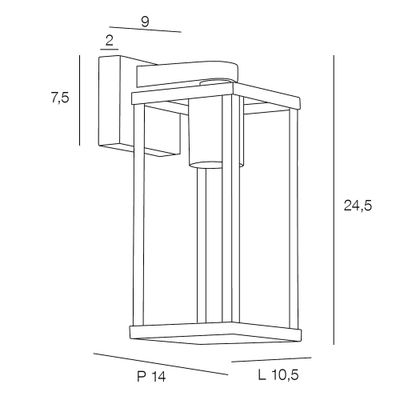Applique extérieur E27 Lagos blanc IP44 60W - COREP