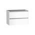 Caisson de salle de bains Thana 2 tiroirs L80 x H55 x P45 cm panneau de particules blanc