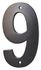 Chiffre 9 à visser hauteur 80 mm noir THIRARD