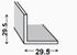 Cornière égale damier aluminium brut 29,5 x 29,5 mm épaisseur 1 m CQFD
