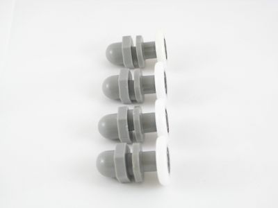 Roulettes grises pour portes de douche diamètre 26mm - AURLANE