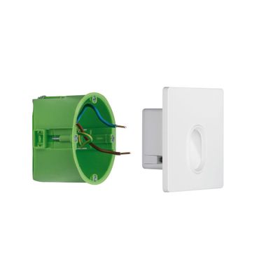 Spot LED encastrable mural carré blanc- PAULMANN