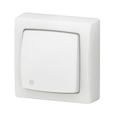 Bouton poussoir avec voyant lumineux en saillie Blanc - Les apparents LEGRAND