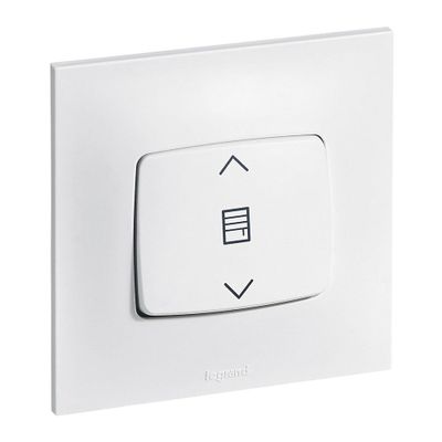 Interrupteur volet roulant encastrable complet Blanc - Neptune LEGRAND