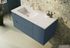 Meuble de salle de bains bleu mat 100 cm Jade