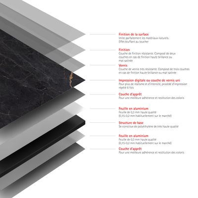 Panneaux muraux de douche 100+100x255 cm marbre anthracite cuivre DécoDesign Softtouch - SCHULTE