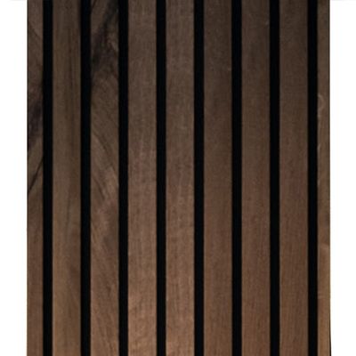 Panneau acoustique mural mdf 3D Latt finition castle oak sur fond noir - 20 x 287 x 1250 mm - AJ TIMBER