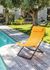 Transat de jardin pliant graphite/moutarde EASY - PROLOISIRS
