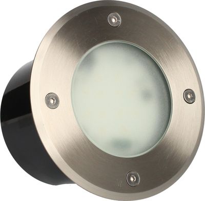 Spot extérieur encastrable LED Aluminium rond D.130 IP 67 Blanc chaud 380 lumens - ARLUX