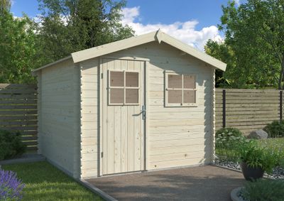 Abri de jardin bois Bois Naturel  Katia 5,8m2 Livraison à domicile incluse