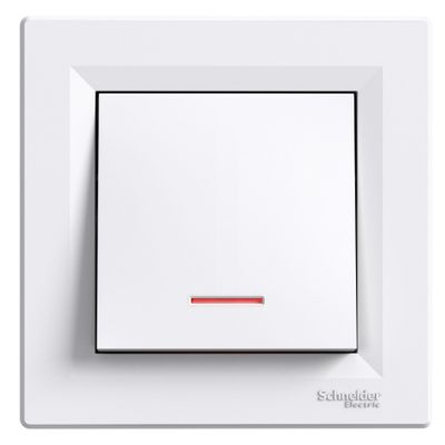 Bouton poussoir avec témoin lumineux blanc - Asfora SCHNEIDER ELECTRIC