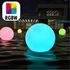 Boule lumineuse solaire LED  Ø40cm détecteur crépusculaire blanc IP67 150 lumens RGBW - Groupe DDC