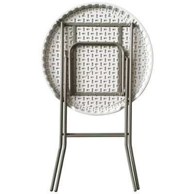 Table mange debout blanc D90 cm x H110 cm - RONDY