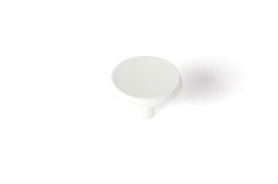 Bouton de meuble rond blanc mat diamètre 35 mm REI
