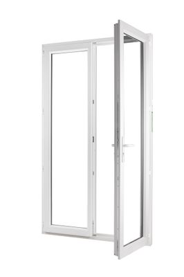 Porte-fenêtre PVC 2 vantaux hauteur 215 x largeur 120 cm